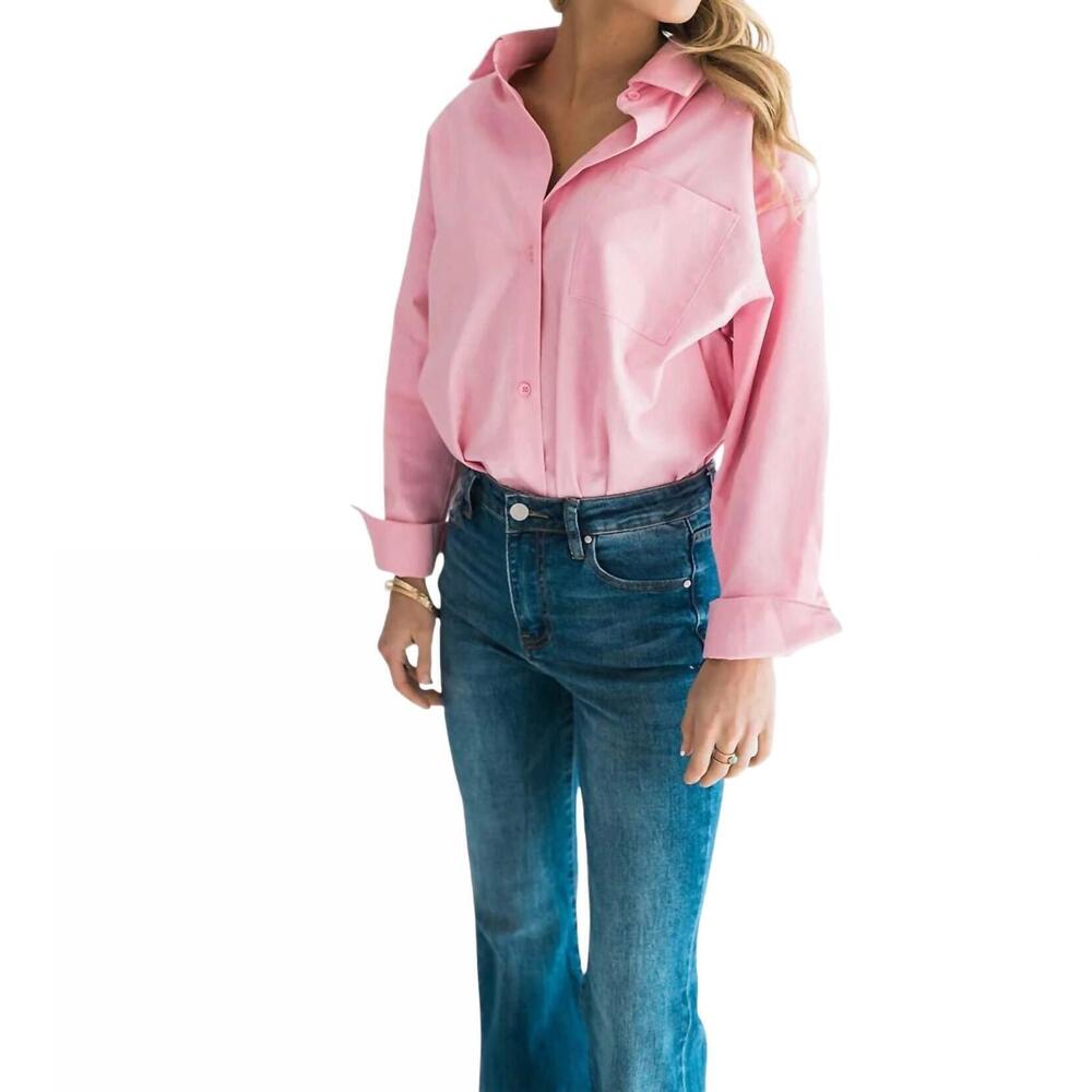 NEW FALCON PARK billie tunic shirt in pink